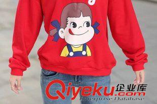 9月-9 韓國(guó)東大門(mén)爆款卡通牛仔妹套頭長(zhǎng)袖衛(wèi)衣女式女式秋季寬松上衣J340原始圖片3