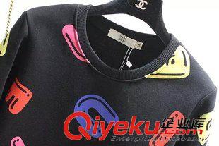 9月-9 歐美風秋季新款彩色字母圖案衛(wèi)衣女式新款圓領(lǐng)套頭上衣批發(fā)C348原始圖片3