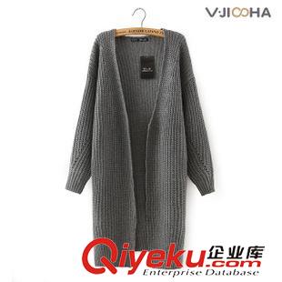 9月-4 VJISHA 韓版爆款口袋拼色袖毛衣女式寬松短款潮流風針織外套K262