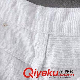 八月第八波 VJISHA 韓版新款女式膝蓋割破牛仔褲中腰直筒七分褲一件代發(fā)Z7131原始圖片3