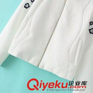 八月第六波 VJISHA秋季新款特殊面料兩臂花朵刺繡外套歐美女式拉鏈夾克衫Z984原始圖片3