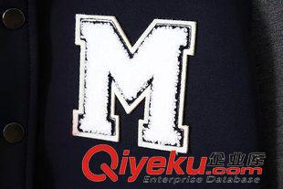 八月第五波 韓國東大門爆款太空棉M字母標(biāo)棒球服 春秋新品中長款外套批發(fā)K46原始圖片3
