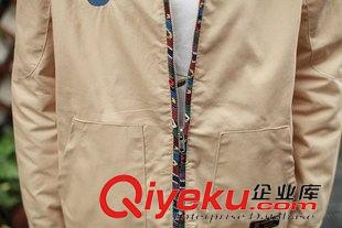 八月第五波 春秋森系新款小貓刺繡連帽棉麻外套女式寬松長(zhǎng)袖帽衫一件代發(fā)E279原始圖片3