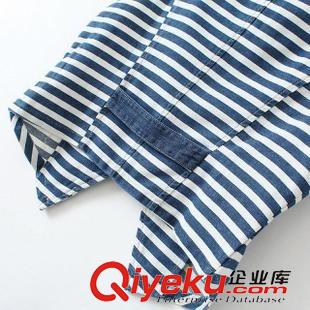 八月第四波 VJISHA韓版新款條紋修身牛仔馬甲女式一?？鄱炭畋承臒徜N代發E047原始圖片3
