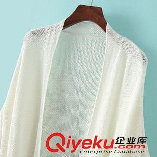 八月第三波 VJISHA 秋季新款歐美流蘇寬松斗篷式針織衫女純色披肩開衫F335原始圖片3