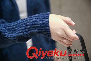 八月第三波 VJISHA 秋冬季新款時尚灰藍森林系寬松外套針織開衫熱銷女裝F334原始圖片3