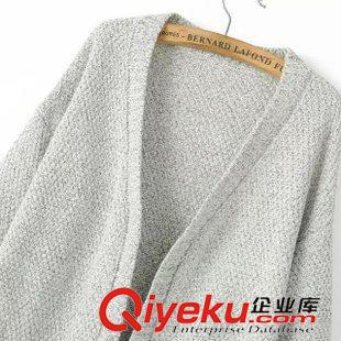 八月第三波 VJISHA 秋冬新款下擺幾何圖案毛衣女口袋長袖直筒針織開衫G4111原始圖片3