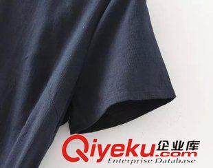 七月第三波 VJISHA 歐美仿皮領邊連衣裙 夏季純色腰帶修身款短裙一件代發(fā)M430原始圖片3