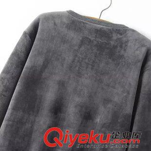 T恤\衛衣 歐美秋冬新款C字母刺繡加厚保暖衛衣女直筒絨布套頭衛衣批發G4F5原始圖片3