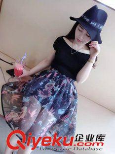 半裙 韓版爆款彩虹印花歐根紗蓬蓬裙 夏季新款有里布半身裙短裙批發(fā)M28原始圖片2