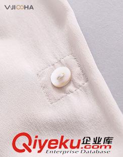 襯衫 VJISHA原創品牌 簡約真絲襯衣V領 春秋純色襯衫品質女裝FC33-901