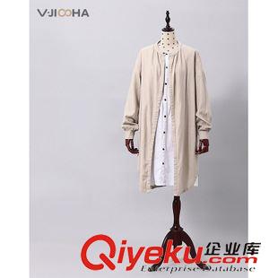 外套 vjisha原創(chuàng)品牌 15秋棉麻寬松外套 文藝假兩件寬松品質(zhì)女裝FZ003