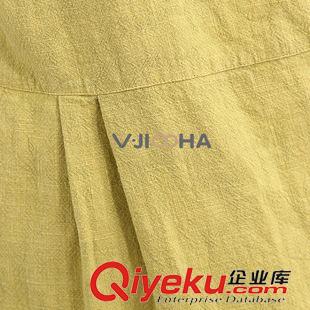 連衣裙 VJISHA原創(chuàng) 棉麻中長款馬甲裙秋季新款gd精品女裝連衣裙FZ007