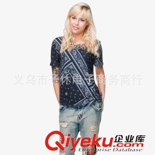 3D數碼印花T恤 廠家直銷夏季新款圓領女裝打底短袖 時尚套頭歐美印花 女式T恤原始圖片3