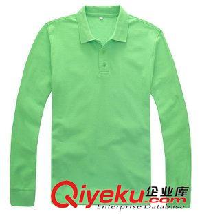 翻領長袖t恤 2015秋季新款男式長袖t恤衫純色翻領廣告文化衫 團體服工作服定做原始圖片2