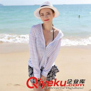 夏艷 2015夏艷新款bjn三件套批發(fā) 女士披紗游泳衣鋼托聚攏泳裝