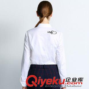 秋装新款第四波 欧美新品 卡通刺绣装饰白衬衣 翻领长袖全棉女式上衣VNA30996