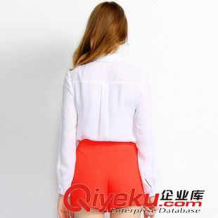 女士上衣 品牌tj 蝴蝶刺繡方領(lǐng)長(zhǎng)袖開衫 歐美時(shí)尚女式襯衣VNA30837原始圖片3