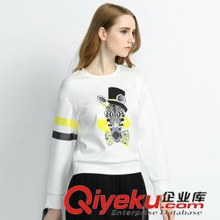 女士上衣 2015秋裝新款 歐美時(shí)尚動(dòng)物圖長袖T恤 氣質(zhì)女式品牌上衣VNA30151原始圖片2