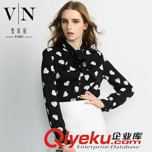 女士上衣 2015秋裝新款 歐美時(shí)尚動(dòng)物圖長袖T恤 氣質(zhì)女式品牌上衣VNA30151