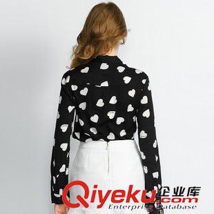女士上衣 tj 領(lǐng)結(jié)愛心印花長(zhǎng)袖小衫 時(shí)尚g(shù)d品牌上衣VNA30521不退不換原始圖片3