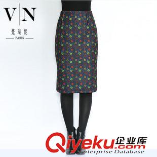 半身裙 2015秋裝新品 時(shí)尚小方格傘裙 氣質(zhì)優(yōu)雅高腰品牌短裙VNA60158