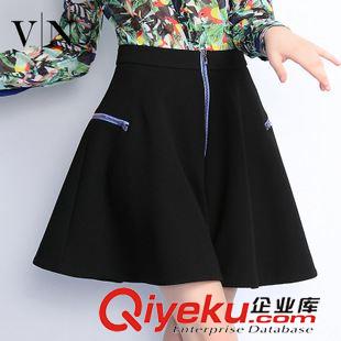 半身裙 秋裝新品 不規(guī)則下擺純色半身裙 歐美品牌時(shí)尚中長(zhǎng)裙VNA61022