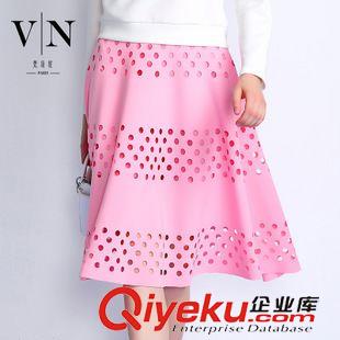 半身裙 2015秋新tj 動物圖案傘裙 歐美時尚g(shù)d中長款半身裙VNA60934