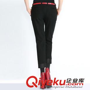 時裝褲 2015初冬新品女裝 歐美小腳褲 修身顯瘦時尚毛呢九分褲VNA61185原始圖片3