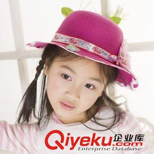 草帽|大沿帽 夏季防曬遮陽帽子批發糖果色清新淑女花邊大沿帽 女童草帽批發原始圖片3