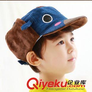 加絨加厚單帽 秋冬帽子 超可愛卡通造型加絨可護(hù)耳平頂棒球帽子兒童加絨款帽子原始圖片2