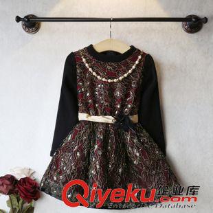 冬款{dy}波 女童秋冬裝加絨加厚中大童連衣裙韓版長(zhǎng)袖圓領(lǐng)兒童公主裙童裝8789原始圖片2