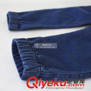 秋款第二波 秋裝2015新款男女童簡約水洗牛仔褲兒童收口純色牛仔七分褲J8806原始圖片3