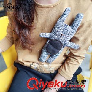 衛(wèi)衣 2015秋裝新品女童圓領(lǐng)長(zhǎng)袖T恤 立體娃娃配飾兒童不規(guī)則衛(wèi)衣N3953