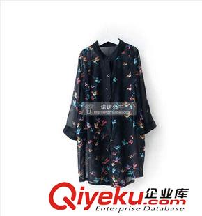 空調衫|外套 女童童裝媽媽同款雪紡中長款長袖襯衫2015夏款兒童薄款襯衫759原始圖片3