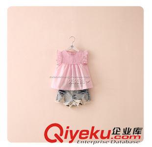 背心|吊帶|馬甲 女童飛袖百褶條紋短袖童馬甲中小童韓版純色薄款短袖馬甲0690原始圖片3