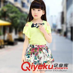 套裝 童裝女童2015新款夏裝韓版潮兒童衣服中大童短袖短褲休閑套裝夏季原始圖片3