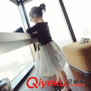 短裙 2015 春款夏款韓版女童中小童復古赫本款長款紗裙原始圖片3