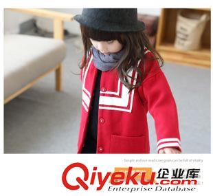 外套 2015新款秋冬裝妮子大衣女童圓領毛呢外套Y0030.加棉