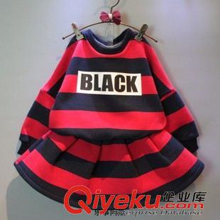 套裝 童裝2015秋裝新品女童薄呢暗格蝴蝶結上衣+短裙套裝T0060