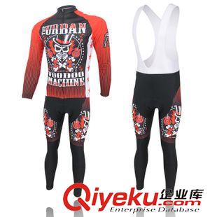 長(zhǎng)袖騎行服 廠家直銷魔鬼圖案騎行服長(zhǎng)袖套裝 自行車服 吸濕排汗速干衣秋季原始圖片3
