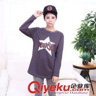 品牌【Milyshop】 2015韓版衛(wèi)衣新款 五星印花衛(wèi)衣女批發(fā) 精織毛圈棉上衣原始圖片3