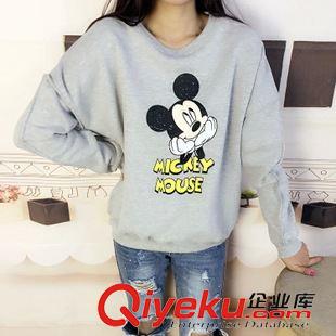 品牌【Milyshop】 Mliy shop 韓版新款加絨衛(wèi)衣 米奇印花寬松版女式上衣 大碼女裝原始圖片3