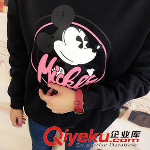 品牌【Milyshop】 Mily shop 韓版東大門新款加絨衛衣 女式圓領長袖寬松大碼上衣原始圖片3