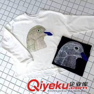 9月21日新款 2015韓版東大門秋季新款衛(wèi)衣 女式長袖圓領(lǐng)上衣 寬松套頭衛(wèi)衣女原始圖片3