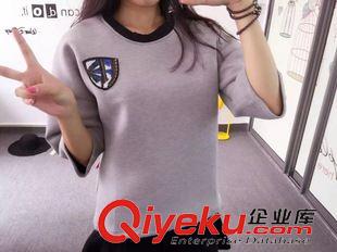 衛(wèi)衣 2015秋季新款空氣棉衛(wèi)衣女 baby同款寬松五分袖衛(wèi)衣原始圖片3