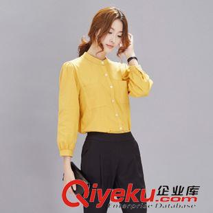 休閑套裝 秋裝套裝女時尚 2015新款韓版長袖襯衫休閑褲氣質(zhì)名媛兩件套原始圖片2