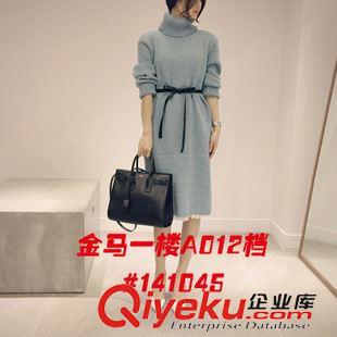 14秋冬清倉 201秋冬新款韓版女裝蕾絲針織長袖毛衣中長款連衣裙兩件套毛衣原始圖片2