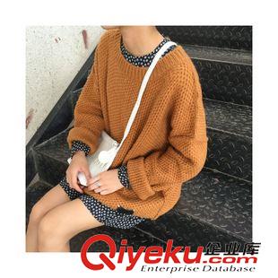 店長(zhǎng)推薦 2015韓版毛絨加厚保暖寬松慵懶BF套頭毛衣外套甜美學(xué)院風(fēng)原始圖片3