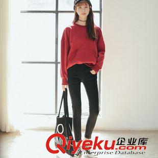 店長推薦 實拍# stylenanda修身顯瘦休閑純色中高腰小腳褲緊身牛仔褲女原始圖片2